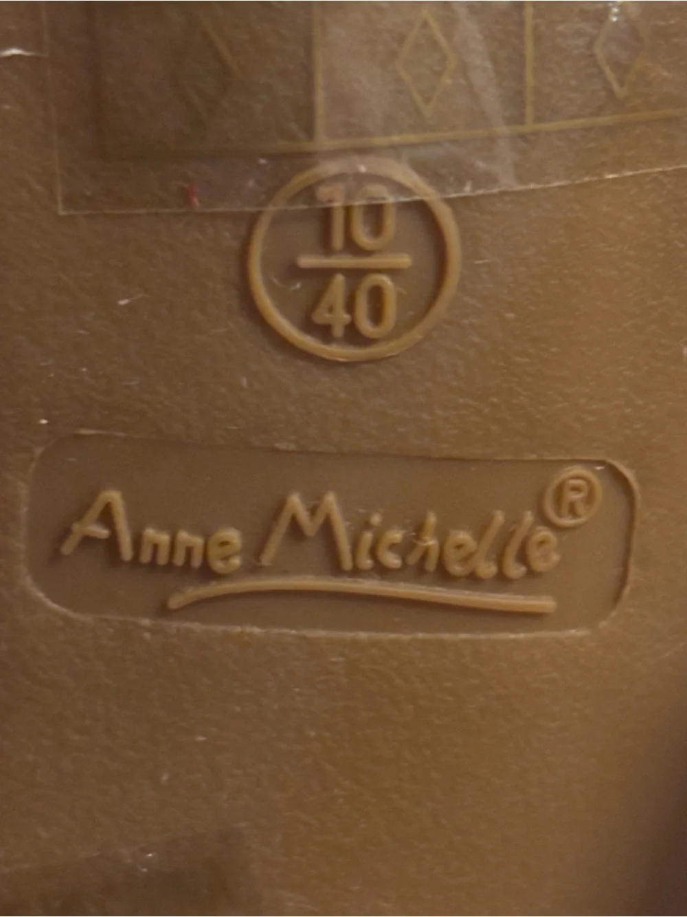 Anne Michelle Clear PVC Mule Heels Nude Blush Size 10 | 2.5” Heel | Y2K Minimali